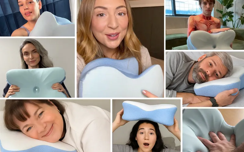 ergonomic memory foam pillow lifestyle image